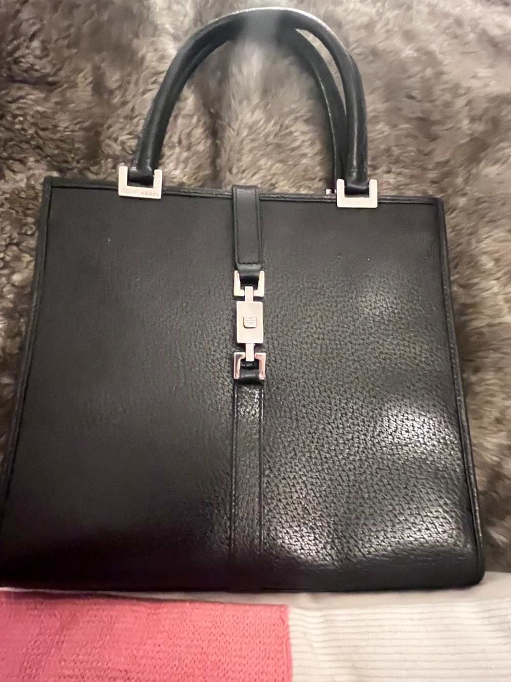 Vintage authentic classic Gucci Leather bag silver hardware excellent condition